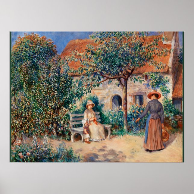 Poster Renoir - Na Bretanha, famosa pintura, (Frente)