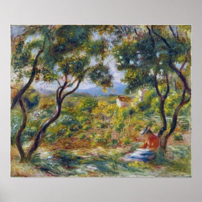 Poster Renoir - Os Vinhedos De Cagnes 1908 (Frente)