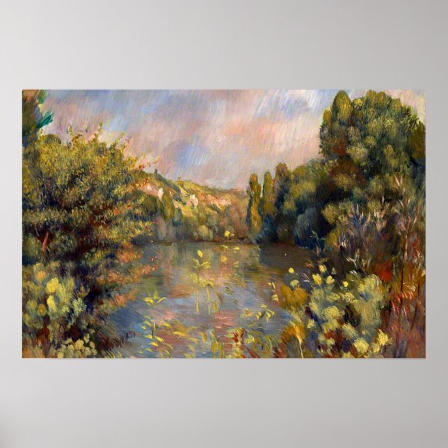 Poster Renoir - Paisagem à Beira do Lago (Frente)