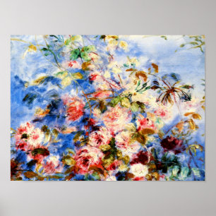 Pôster Renoir - Rosas em uma janela