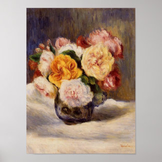 Pôster Renoir Rose Bouquet Print