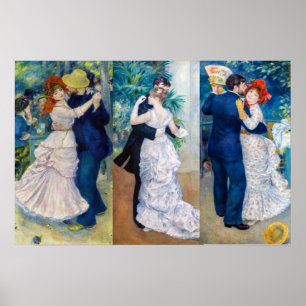 Poster Renoir - Série de dança: Bougival, Cidade & Campo