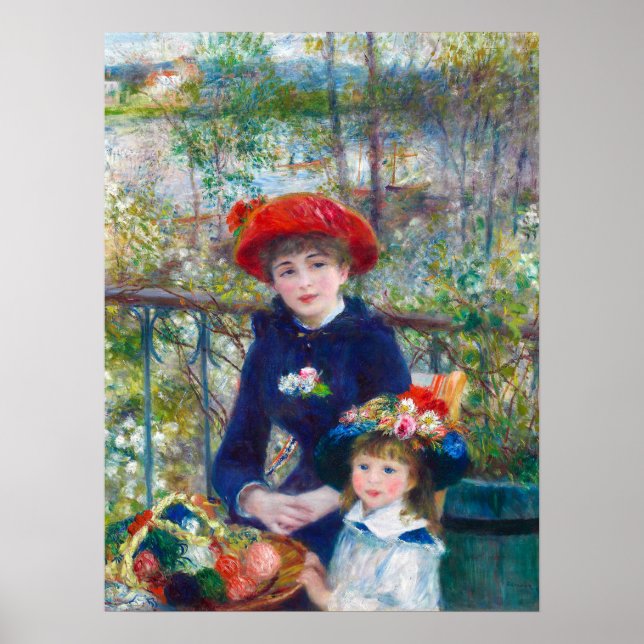 Poster Renoir Two Sisters Fine Art Painting Restored (Frente)