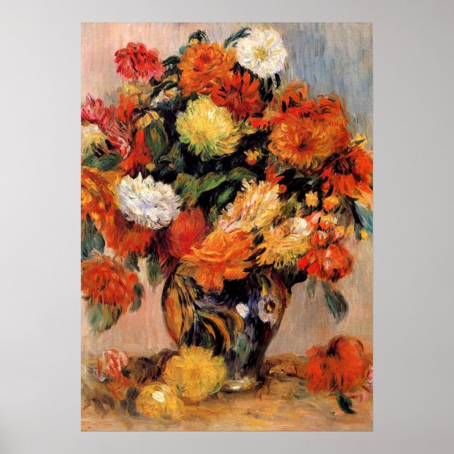 Poster Renoir - Vase das Flores, 1884 (Frente)