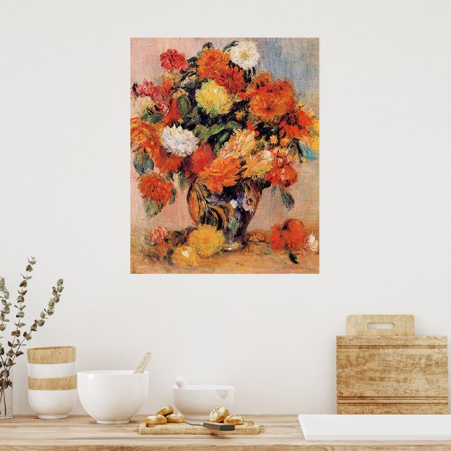 Poster Renoir - Vaso de Flores, 1884, (Cozinha)