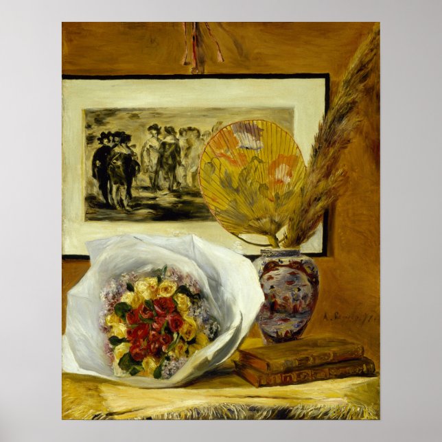 Poster Renoir - Vida Estática Com Buquê (Frente)
