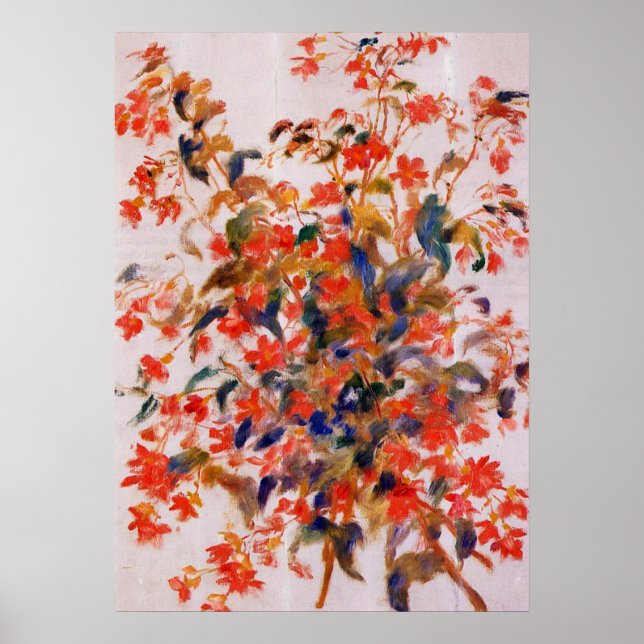 Poster Renoir - Vida Estática com Fuscías (Frente)