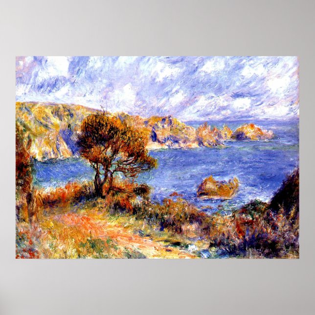 Pôster Renoir - Vista em Guernsey (Frente)