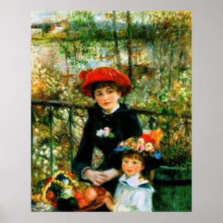 Pôster Renoir's "As Duas Irmãs, no Terrace"