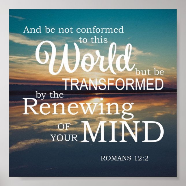 Poster Renovando sua mente espiritualmente (Frente)