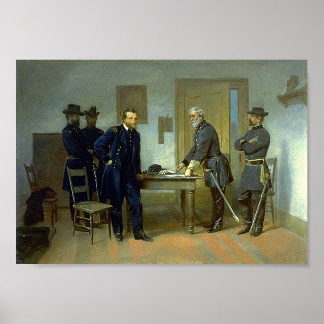 Poster Renúncia de Appomattox por Alonzo Chappel (Frente)