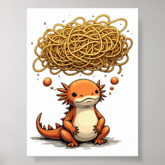Poster Repensar Esta Arte de Ansiedade de Axolote