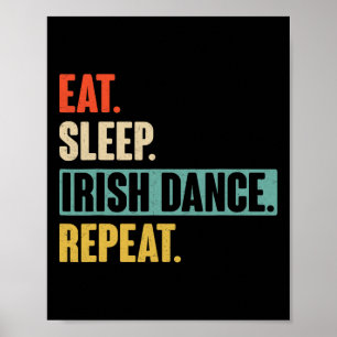 Poster Repetição da dança Irlandesa do Comedor do Sono -