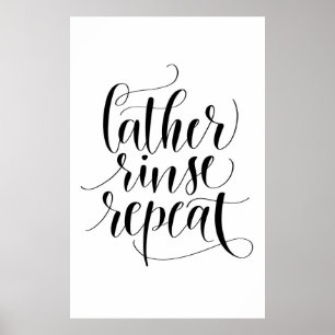 Pôster Repetição da lavagem da espuma