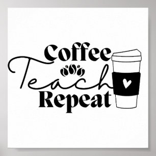 Poster Repetição de Ensino de Café