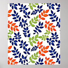 Poster Repetição de Folha Cromática