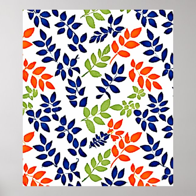 Poster Repetição de Folha Cromática (Frente)