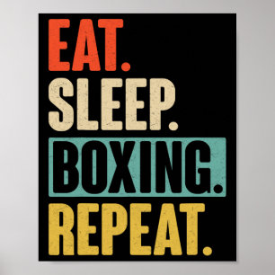 Poster Repetir Boxin do Sono - Retro Vintage Boxi Engraça