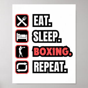 Poster Repetir Boxing de Repouso