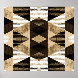 Poster Repetir Geometria: Design de Fundo Texturizado