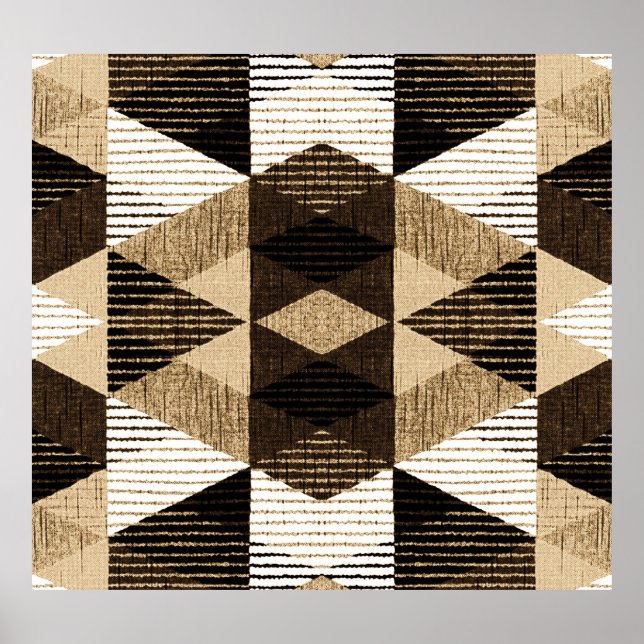 Poster Repetir Geometria: Design de Fundo Texturizado (Frente)