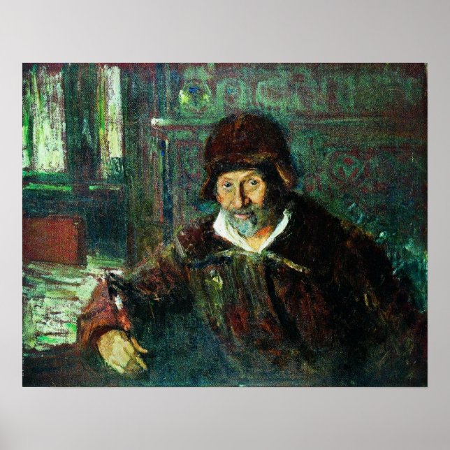 Poster Repin - Autorretrato 1920 (Frente)