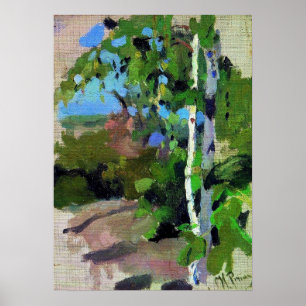 Poster Repin - Birch Trees No Dia Do Sol