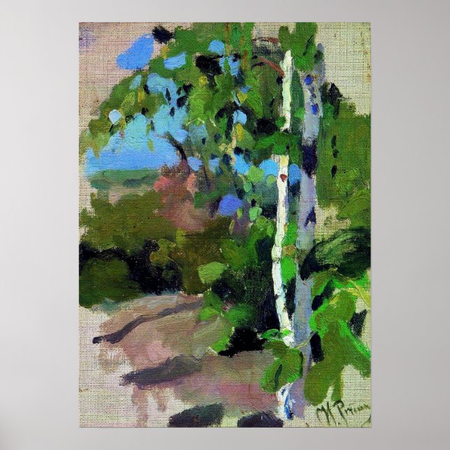 Poster Repin - Birch Trees No Dia Do Sol (Frente)