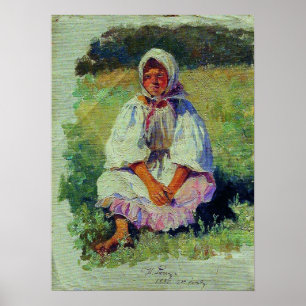 Poster Repin - Camponesa 1880