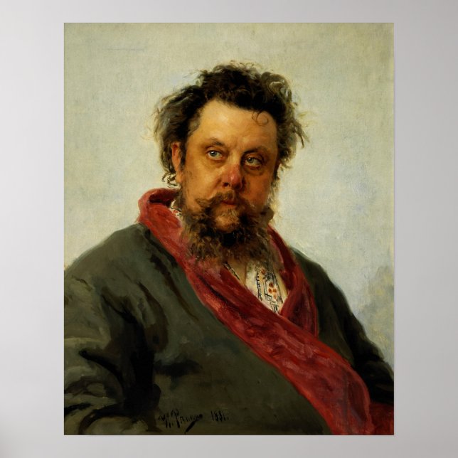 Poster Repin - Compositor MP Mussorgsky (Frente)