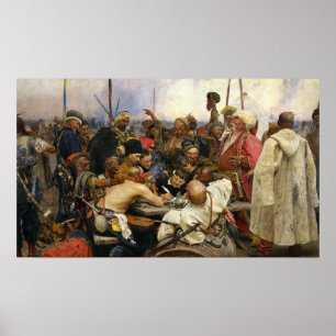 Poster Repin - Cossacks Reply To Sultan Mehmed IV 1896