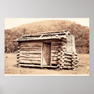 Pôster Réplica da primeira cabine construída em Kentuck