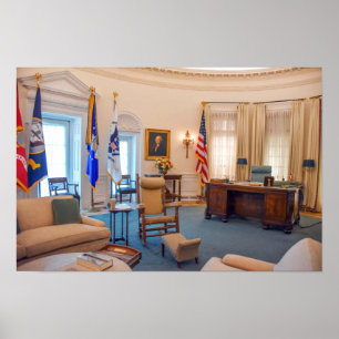 Poster Réplica da Sala Oval de Lyndon Baines Johnson