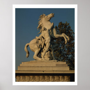 Poster Replica of one of the two 'Marly Horses' originall