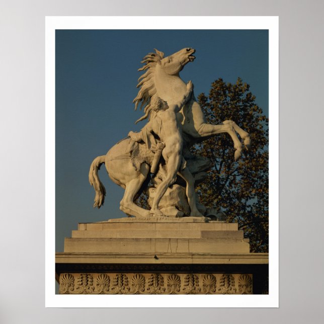 Poster Replica of one of the two 'Marly Horses' originall (Frente)