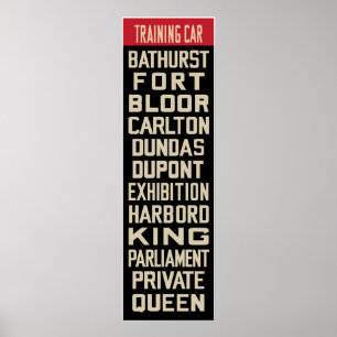Pôster Réplica Rollsign do PCC de Toronto (parte I)