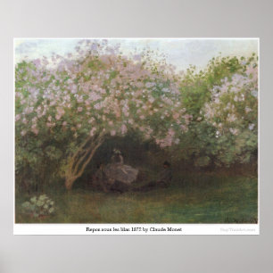 Pôster Repos sous les lilas 1872 por Claude Monet