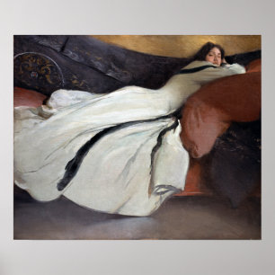 Poster Repose branco de John Alexander