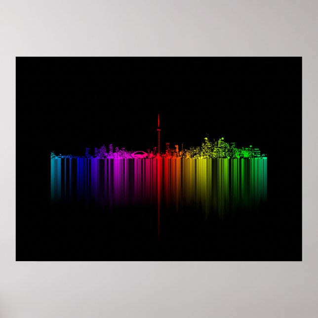 Poster Repostagem do Toronto Rainbow Blur (Frente)