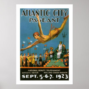 Poster Representação histórica de Atlantic City (beira