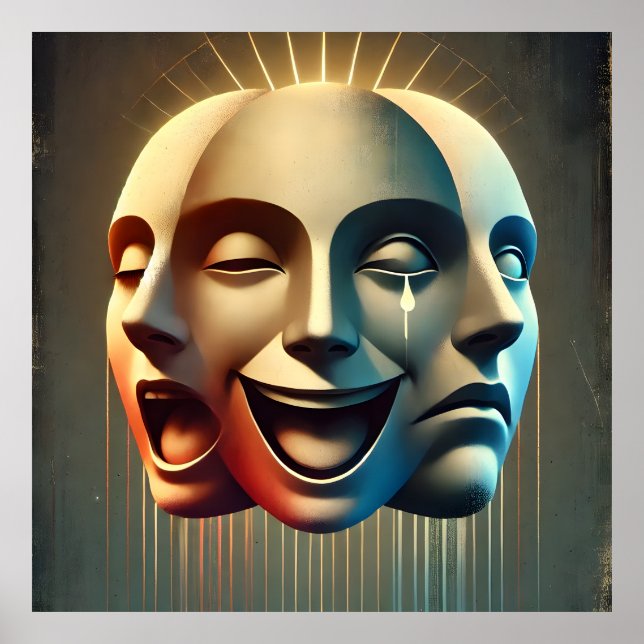 Poster Representação Surreal da Psiquiatria Humana (Frente)