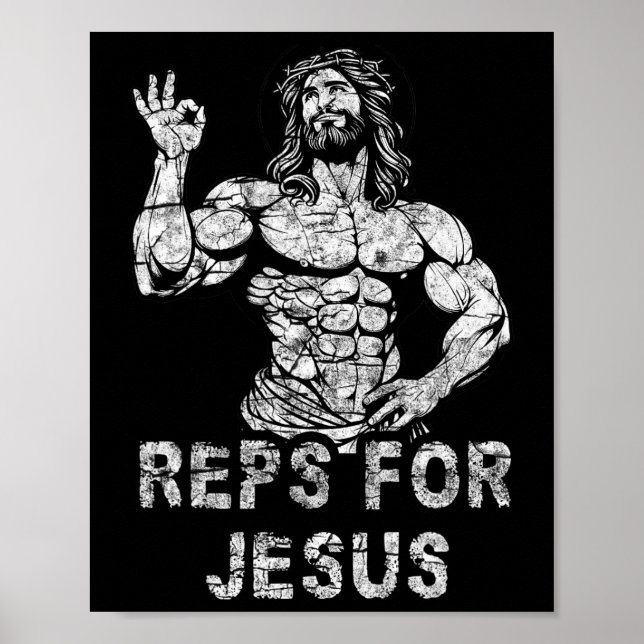 Poster Representações cristãs engraçadas para Jesus Repre (Frente)