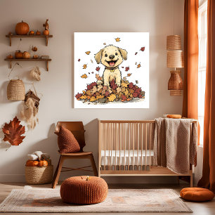 Poster Reprodução Adorável de Cuppy de outono