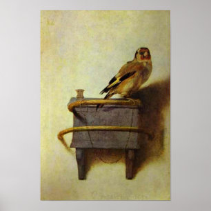 Poster reprodução da pintura "O Pintassilgo"