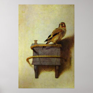 Poster reprodução da pintura "O Pintassilgo"