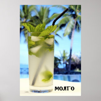 Poster Reprodução de arte pintada à faca sobre o Mojito
