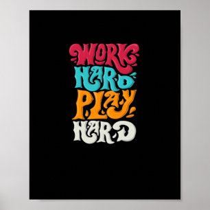 Poster Reprodução de Duros de Trabalho para Motivação de