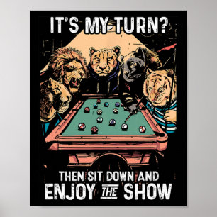 Poster Reprodução de Piscina do Billiard Rack Cue Stick