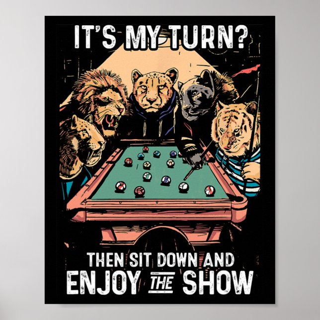 Poster Reprodução de Piscina do Billiard Rack Cue Stick (Frente)