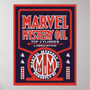 Poster Reprodução do sinal do óleo do vintage